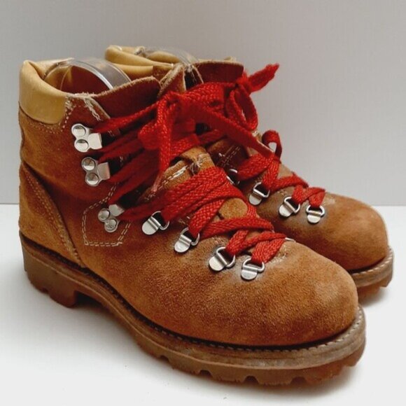 THE GORILLA SHOE \ Vibram Sole Suede Leather Hiking Lace-Up Boots Tan Brown 6.5 - Picture 15 of 15